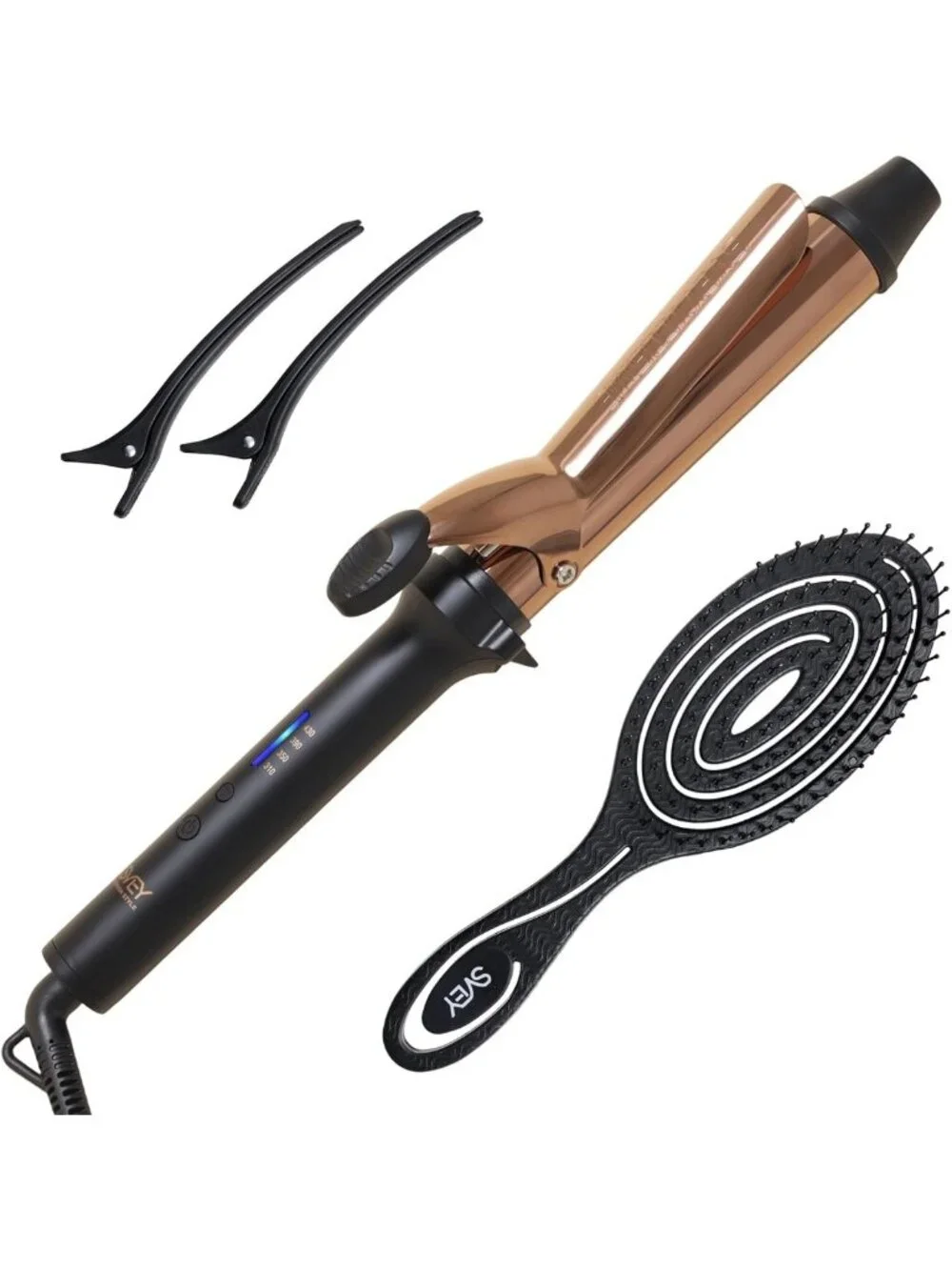 1.5-Inch Dual Voltage Ceramic Curling Iron for Effortless Curls & Waves